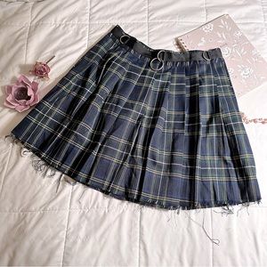 Dolls Kill Blue Plaid Skirt